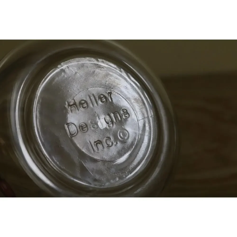 Heller Designs Massimo Vignelli Glass Jar 64 oz Canister White 8.5